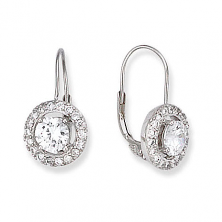 Boucles d'oreilles Argent et oxyde blanc dormeuse